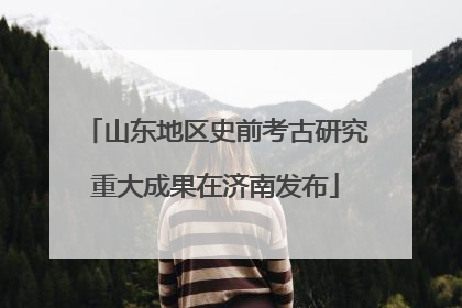 山东地区史前考古研究重大成果在济南发布