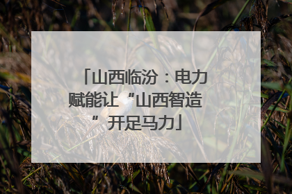 山西临汾：电力赋能让“山西智造”开足马力