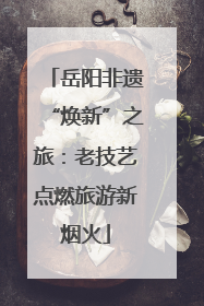 岳阳非遗“焕新”之旅：老技艺点燃旅游新烟火