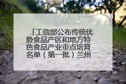 工信部公布传统优势食品产区和地方特色食品产业重点培育名单(第一批)兰州牛肉拉面位列其中