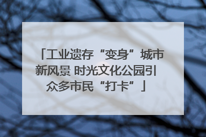 工业遗存“变身”城市新风景 时光文化公园引众多市民“打卡”