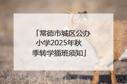 常德市城区公办小学2025年秋季转学插班须知