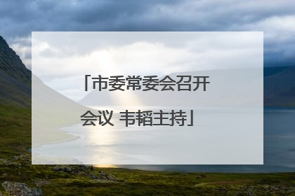 市委常委会召开会议 韦韬主持