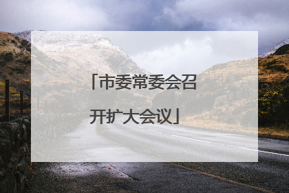 市委常委会召开扩大会议