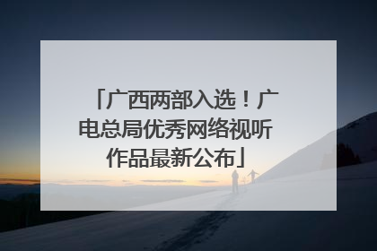 广西两部入选！广电总局优秀网络视听作品最新公布