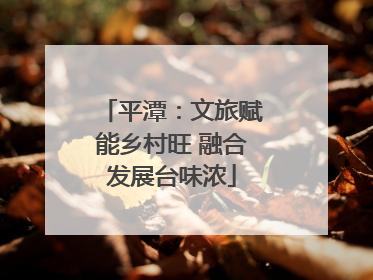 平潭：文旅赋能乡村旺 融合发展台味浓