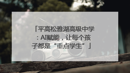 平高松雅湖高级中学：AI赋能，让每个孩子都是“重点学生”