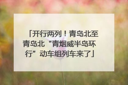 开行两列！青岛北至青岛北“青烟威半岛环行”动车组列车来了