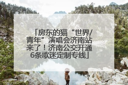 房东的猫“世界/青年”演唱会济南站来了！济南公交开通6条歌迷定制专线