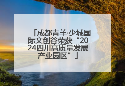 成都青羊·少城国际文创谷荣获“2024四川高质量发展产业园区”