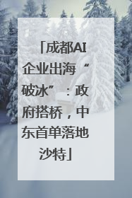 成都AI企业出海“破冰”：政府搭桥，中东首单落地沙特