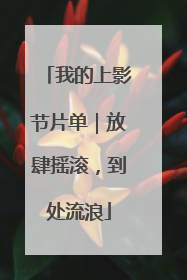 我的上影节片单｜放肆摇滚，到处流浪
