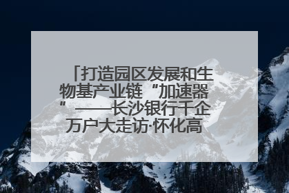 打造园区发展和生物基产业链“加速器”——长沙银行千企万户大走访·怀化高新区、生物基产业链专场活动举行