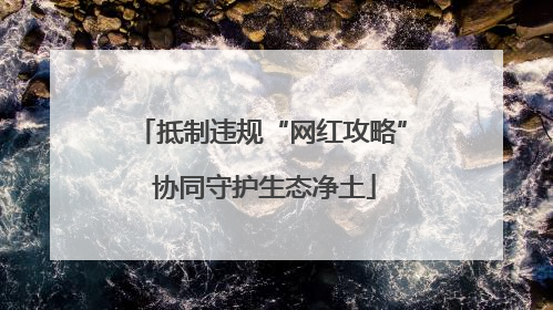 抵制违规“网红攻略” 协同守护生态净土
