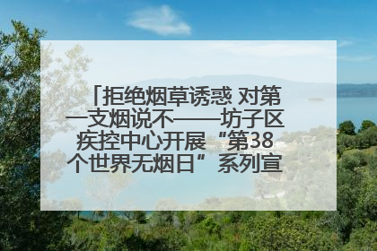 拒绝烟草诱惑 对第一支烟说不——坊子区疾控中心开展“第38个世界无烟日”系列宣传义诊活动