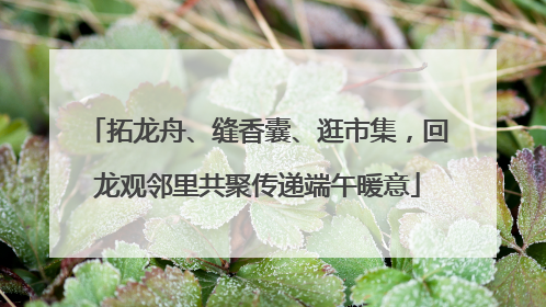 拓龙舟、缝香囊、逛市集，回龙观邻里共聚传递端午暖意