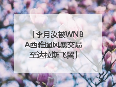 李月汝被WNBA西雅图风暴交易至达拉斯飞翼