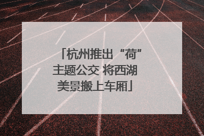 杭州推出“荷”主题公交 将西湖美景搬上车厢