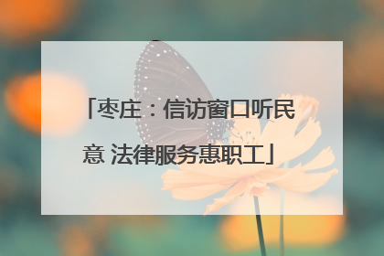 枣庄：信访窗口听民意 法律服务惠职工
