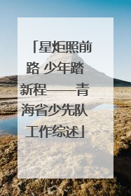 星炬照前路 少年踏新程——青海省少先队工作综述