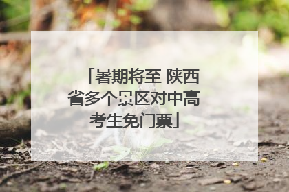 暑期将至 陕西省多个景区对中高考生免门票