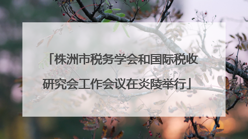 株洲市税务学会和国际税收研究会工作会议在炎陵举行