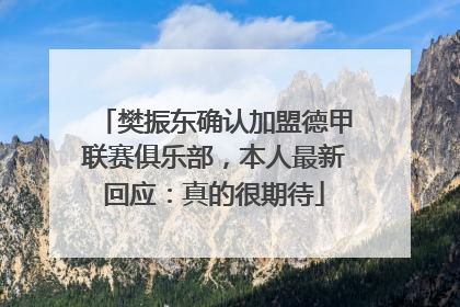 樊振东确认加盟德甲联赛俱乐部，本人最新回应：真的很期待
