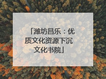 潍坊昌乐：优质文化资源下沉文化书院