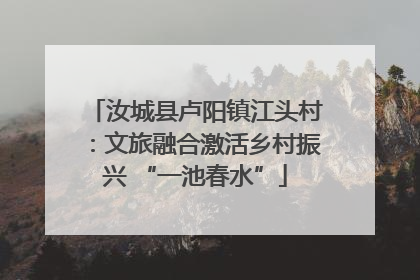 汝城县卢阳镇江头村：文旅融合激活乡村振兴 “一池春水”