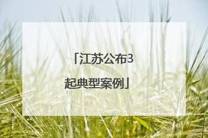 江苏公布3起典型案例