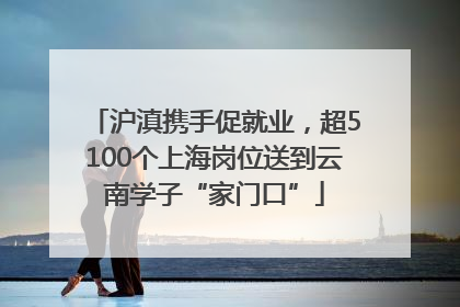 沪滇携手促就业，超5100个上海岗位送到云南学子“家门口”