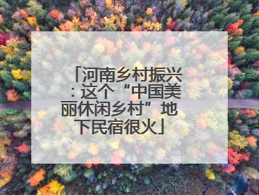 河南乡村振兴：这个“中国美丽休闲乡村”地下民宿很火