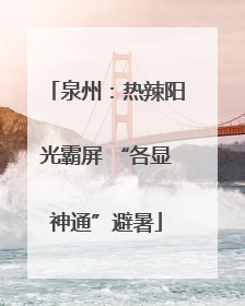 泉州：热辣阳光霸屏 “各显神通”避暑