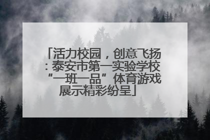 活力校园，创意飞扬：泰安市第一实验学校“一班一品”体育游戏展示精彩纷呈
