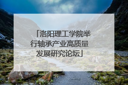 洛阳理工学院举行轴承产业高质量发展研究论坛