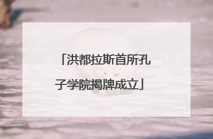 洪都拉斯首所孔子学院揭牌成立