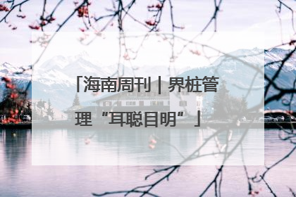 海南周刊｜界桩管理“耳聪目明”