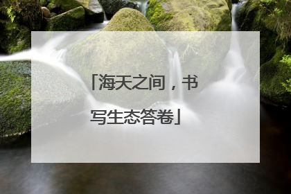 海天之间，书写生态答卷