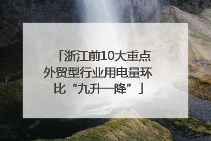 浙江前10大重点外贸型行业用电量环比“九升一降”