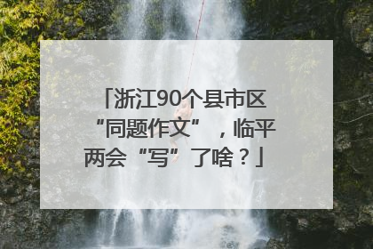浙江90个县市区“同题作文”，临平两会“写”了啥？