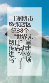 淄博市暨张店区第38个“世界无烟日”宣传活动走进“小义乌”广场
