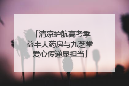 清凉护航高考季 益丰大药房与九芝堂爱心传递显担当