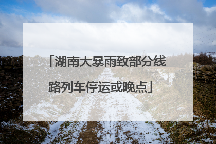 湖南大暴雨致部分线路列车停运或晚点