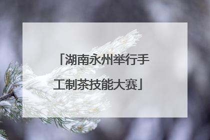 湖南永州举行手工制茶技能大赛