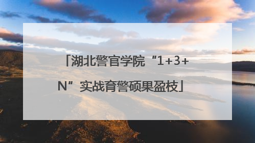 湖北警官学院“1+3+N”实战育警硕果盈枝
