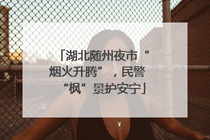 湖北随州夜市“烟火升腾”，民警“枫”景护安宁