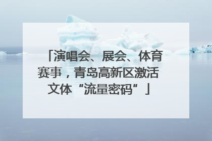 演唱会、展会、体育赛事，青岛高新区激活文体“流量密码”