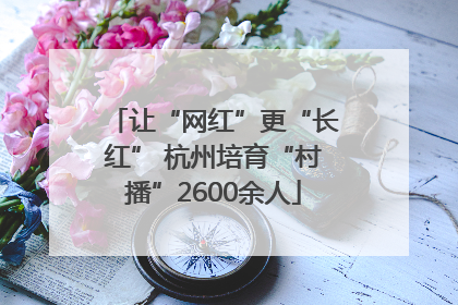让“网红”更“长红” 杭州培育“村播”2600余人