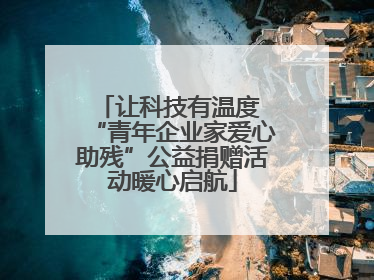 让科技有温度 “青年企业家爱心助残”公益捐赠活动暖心启航