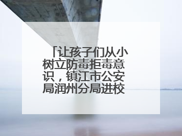 让孩子们从小树立防毒拒毒意识，镇江市公安局润州分局进校展开禁毒宣传